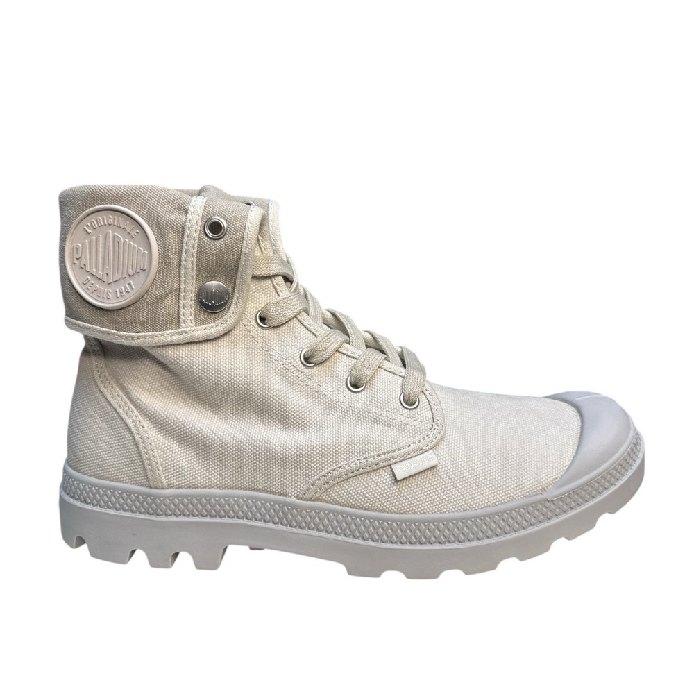 Palladium Baggy Men Boots Size Fold Over Collar Canvas Lace up  Vapor/Metal 10.5